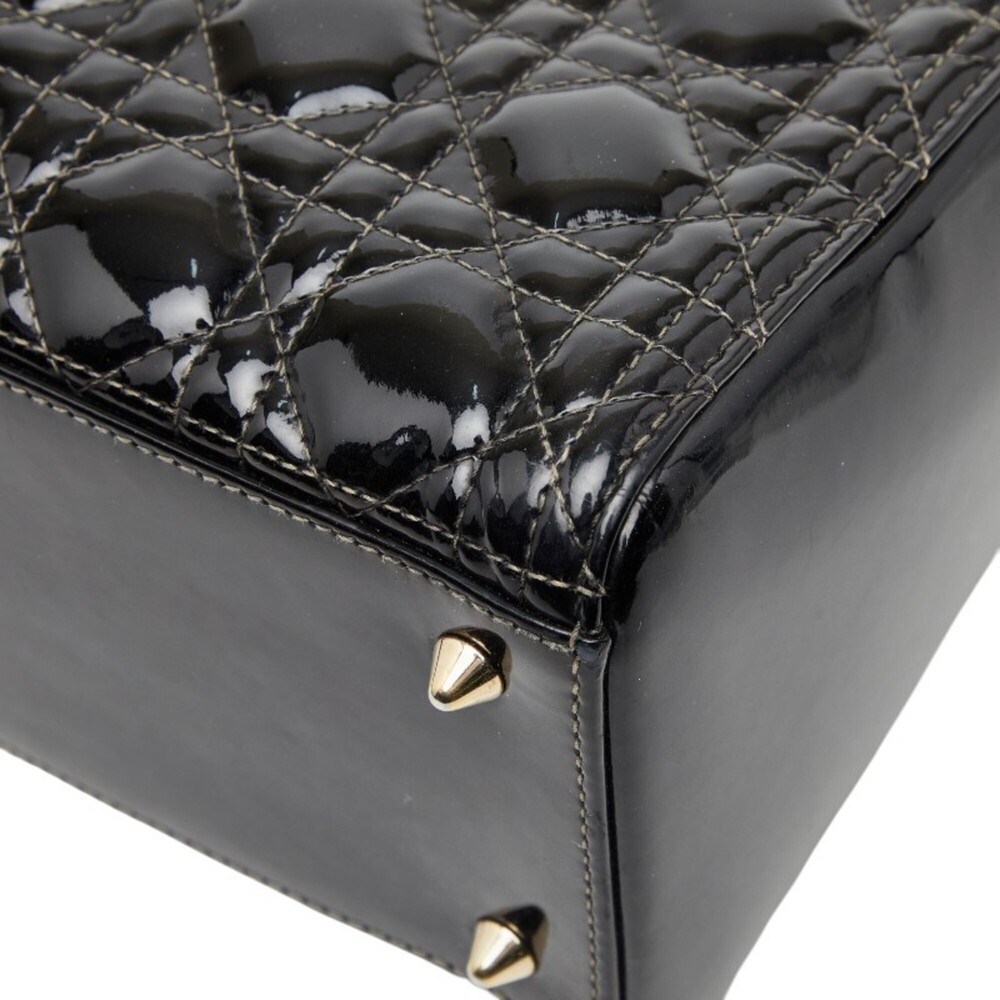 CHRISTIAN DIOR Black Leather Shoulder Bag - Picture 6 of 10